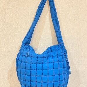 Blue Quilted Women's Bag